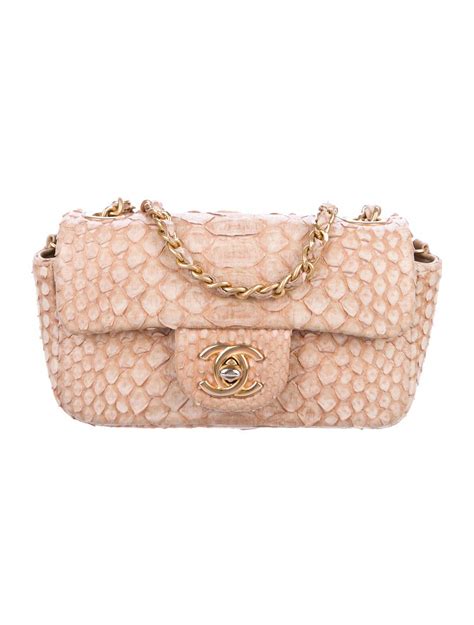 chanel python mini flap|chanel handbags.